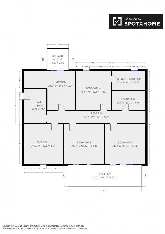 Camera con bagno in camera da letto 4 a Monteverde, Roma (ref ... Camera con bagno in camera da letto 4 a Monteverde, Roma (ref ...