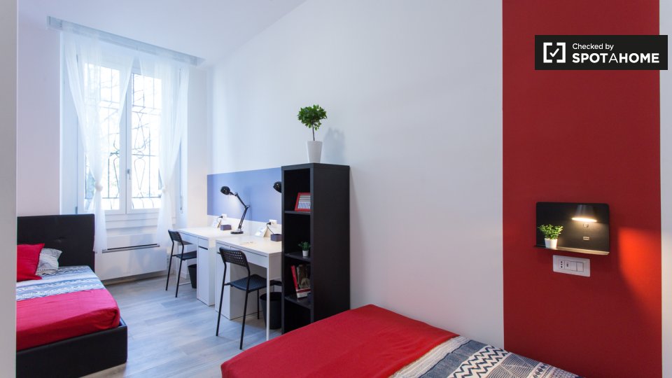 Bed for rent in apartment with 2 bedrooms in Zara, Milan (ref 861749) Spotahome