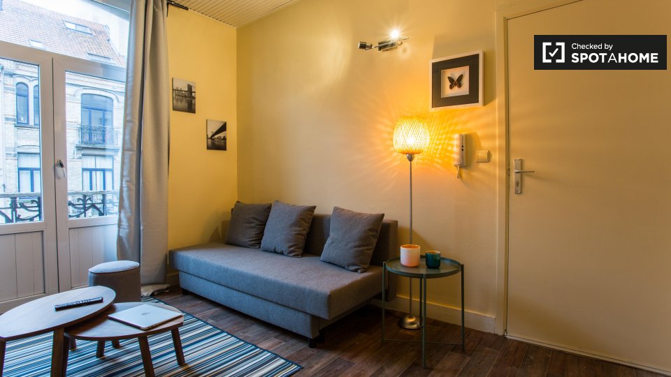 Cozy studio apartment for rent in St Gilles, Brussels (ref 150139