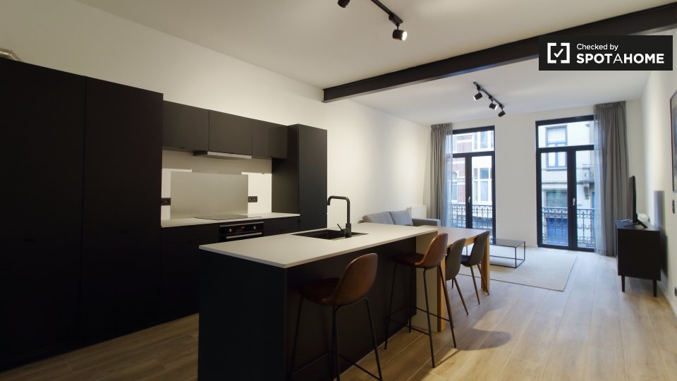 Chic studio apartment for rent in Etterbeek, Brussels (ref 348903