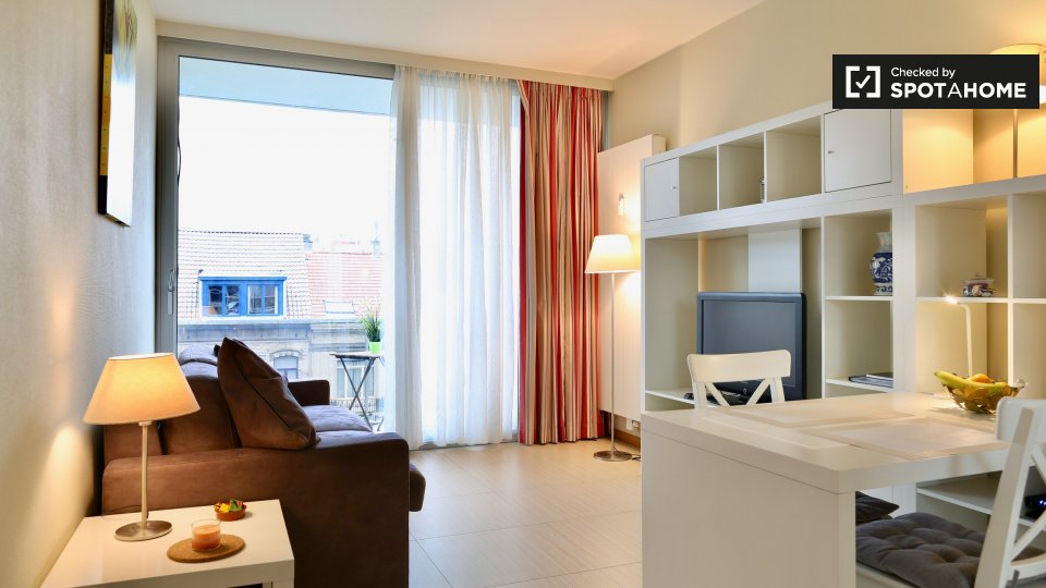 Modern studio apartment for rent in Ixelles, Brussels (ref 147244