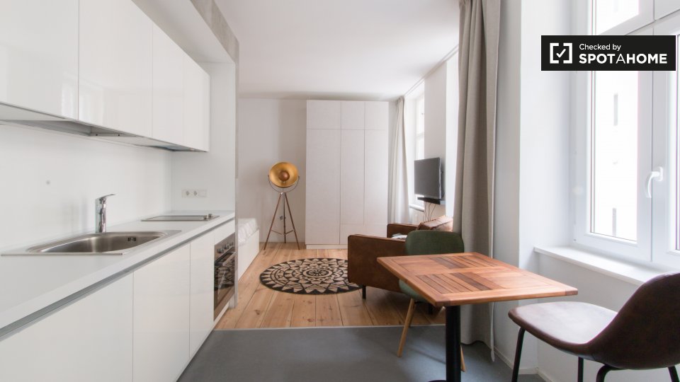 Bright studio apartment for rent in Kreuzberg, Berlin (ref 221133