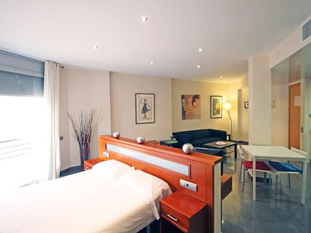 Spacious studio apartment for rent in El Raval, Barcelona