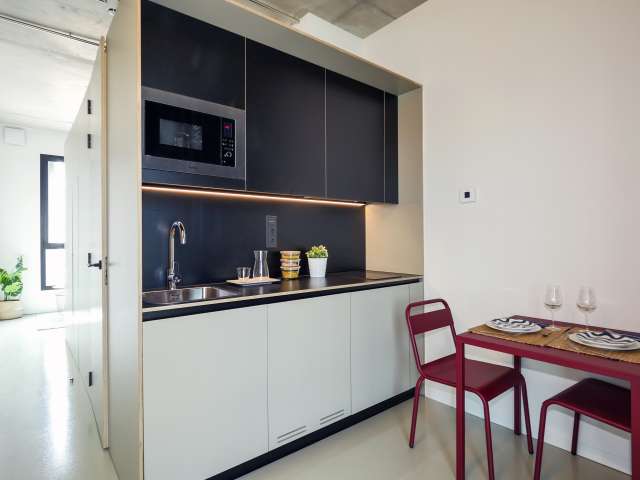 Modern studio apartment for rent in Poblenou, Barcelona