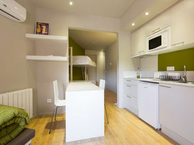Modern studio apartment for rent in Gràcia, Barcelona