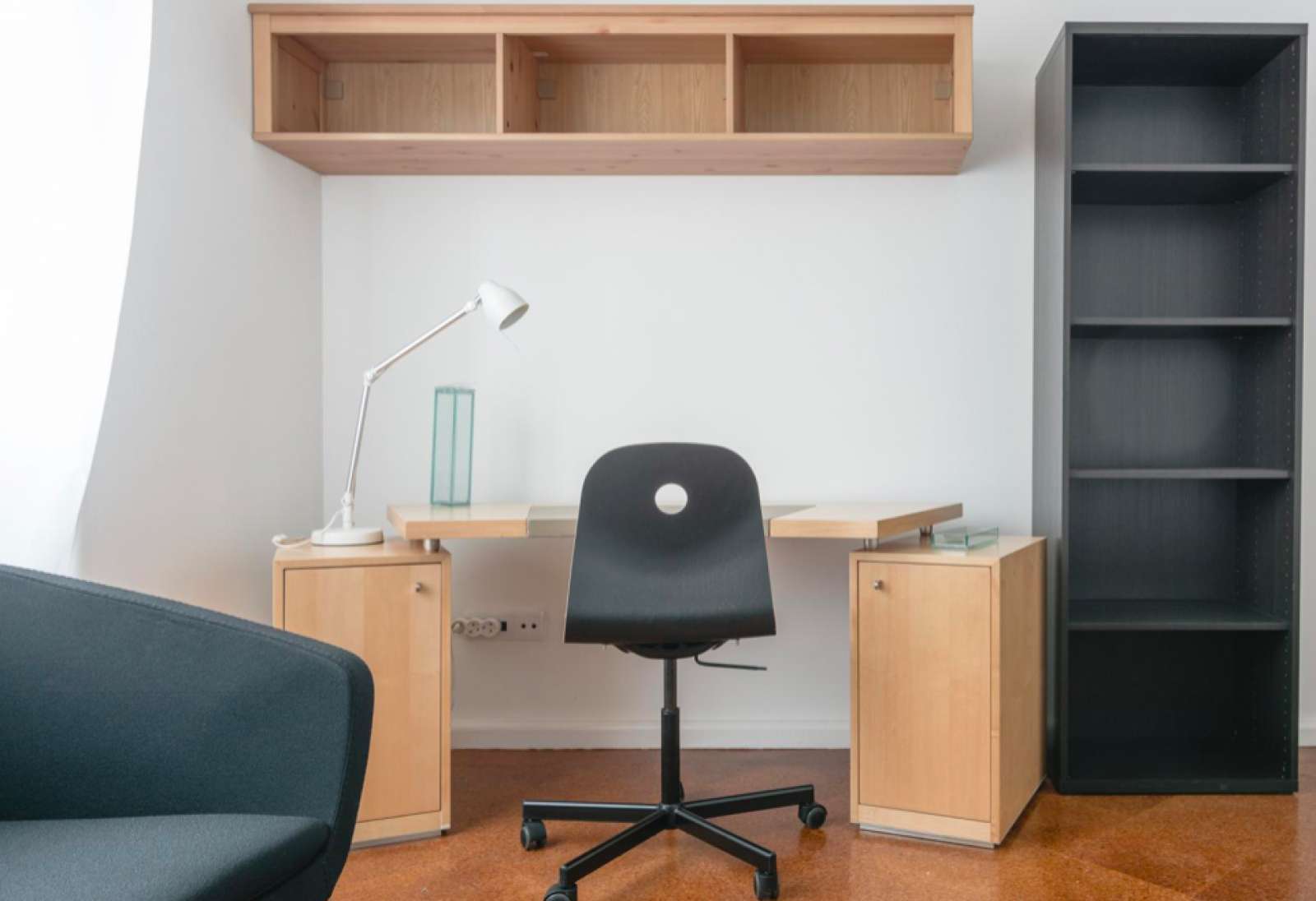 Room with double bed and private bathroom